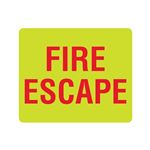 Luminescent Fire Escape 10"x12" Sign